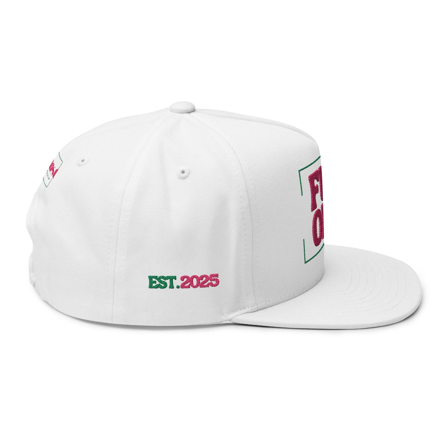 Fun One Embroidered Flat Bill Cap - Trendy Baseball Hat, Gift for Friends, Party Accessory, Outdoor Gear, Youth Fashion