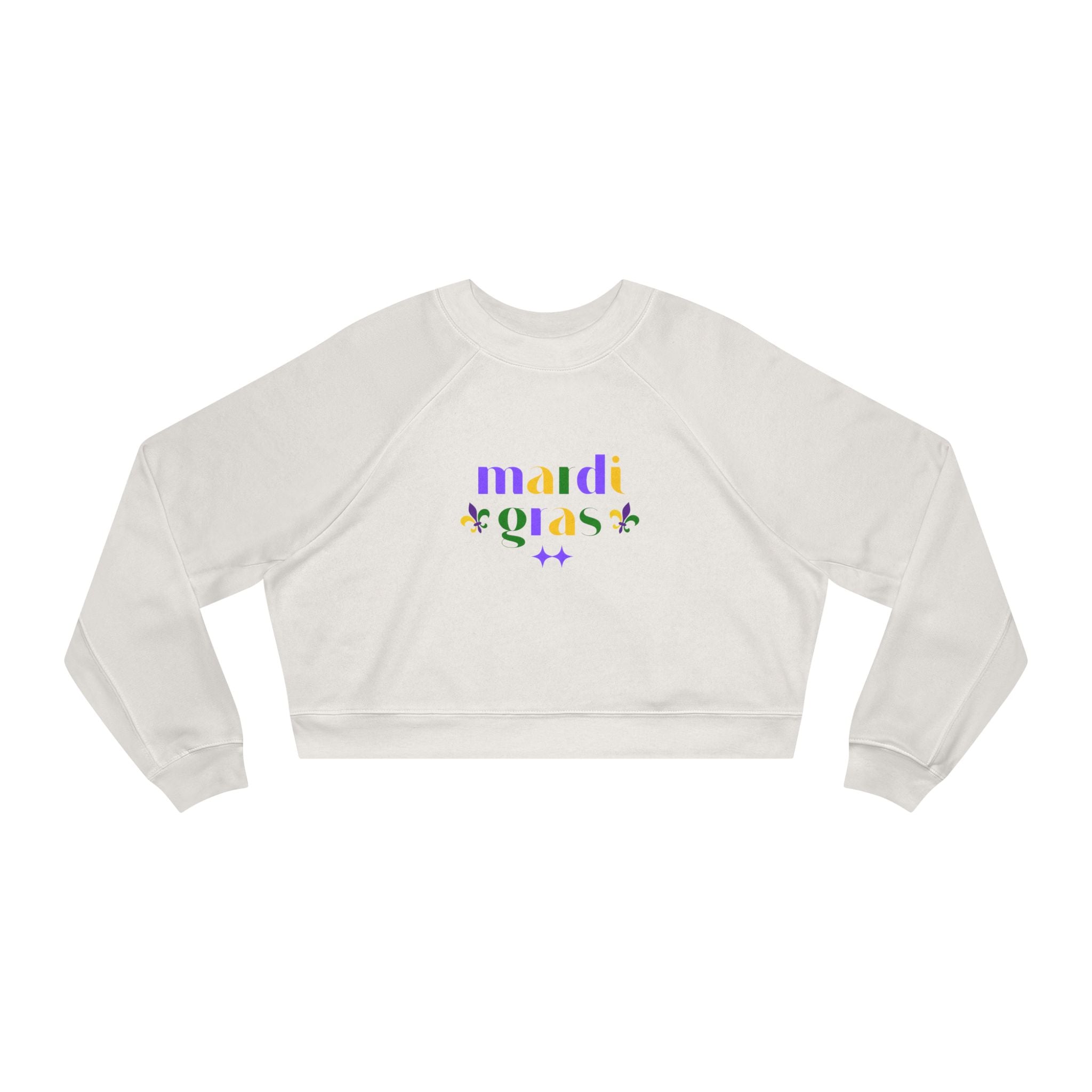Mardi Gras Crop Sweatshirt 🎭✨ – Mimost