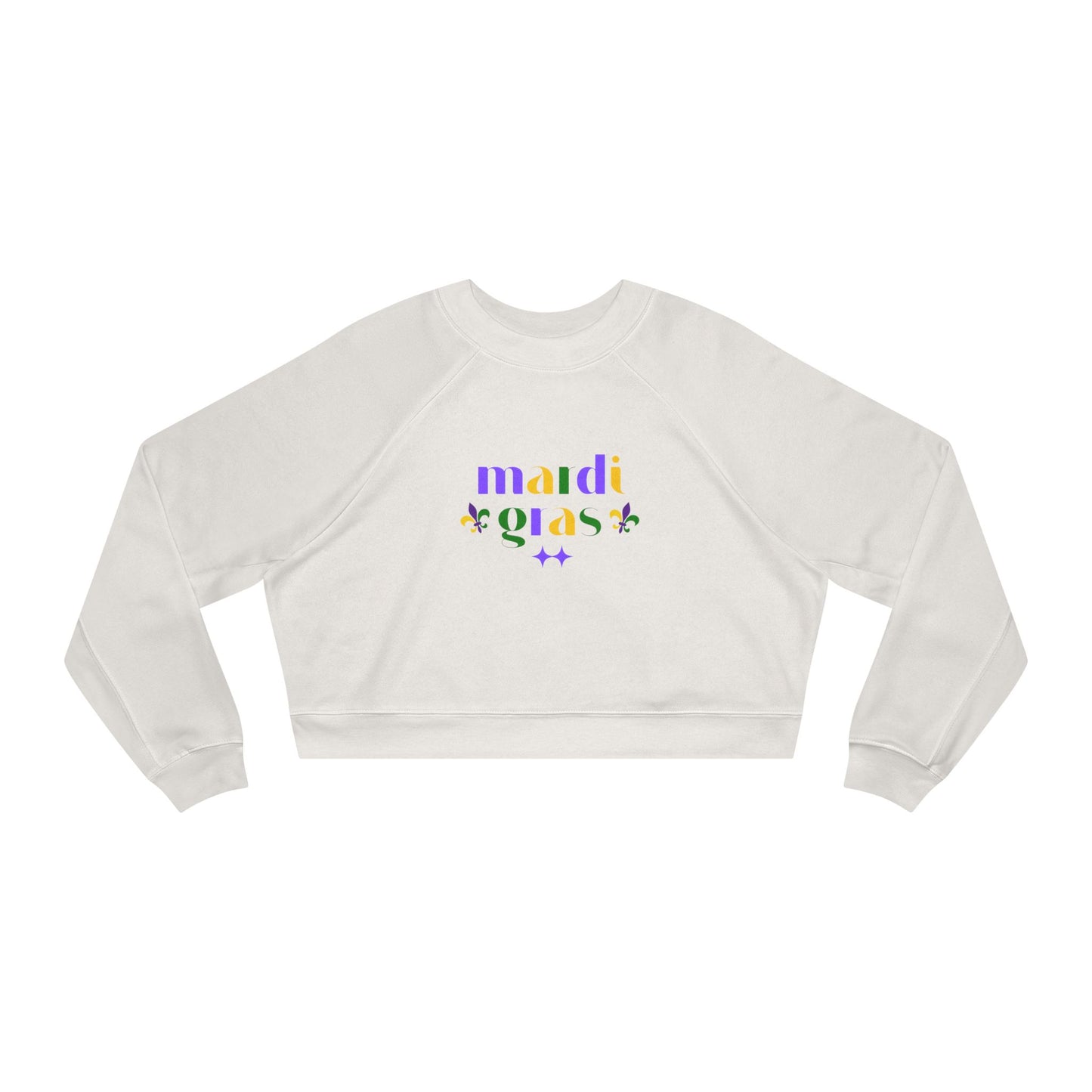 Mardi Gras Crop Sweatshirt 🎭✨