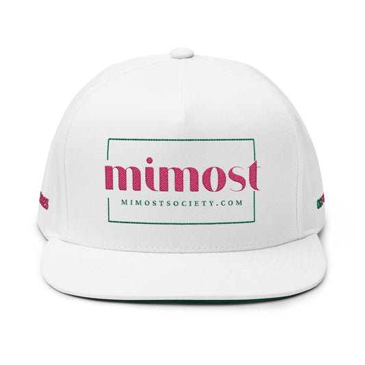 Mimost Society Embroidered Flat Bill Cap for Everyday Style - Perfect for Gift, Streetwear, Casual Wear, Sports, and Events!